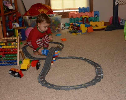 JB playing with the train1